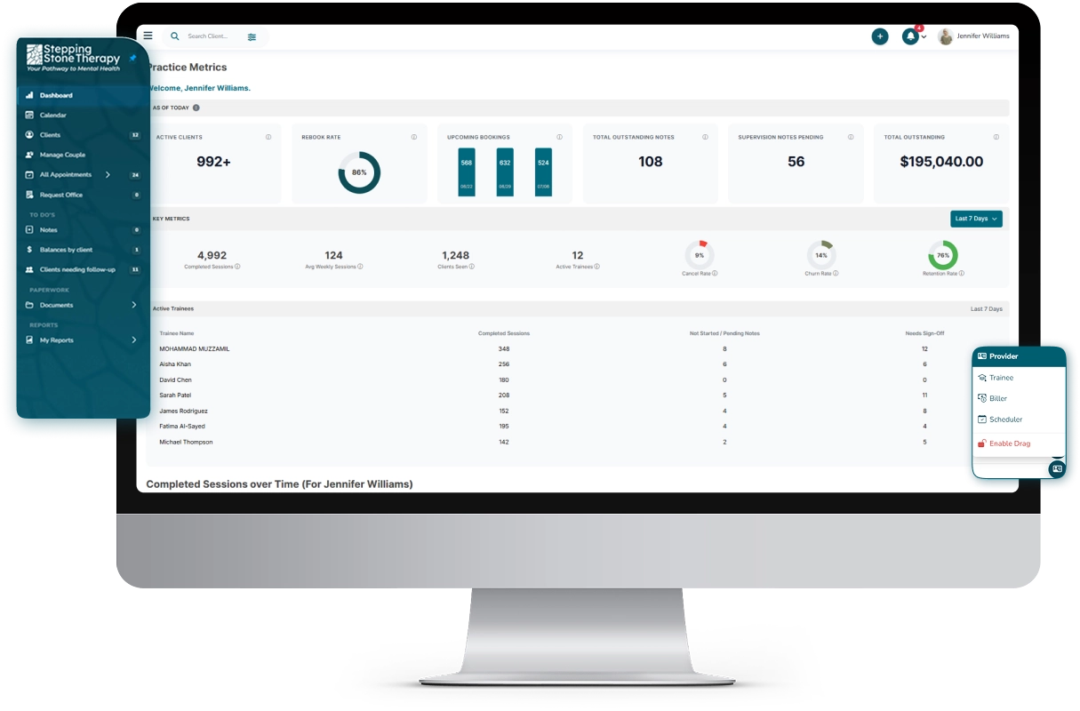 Desktop Practice Metrics Dashboard